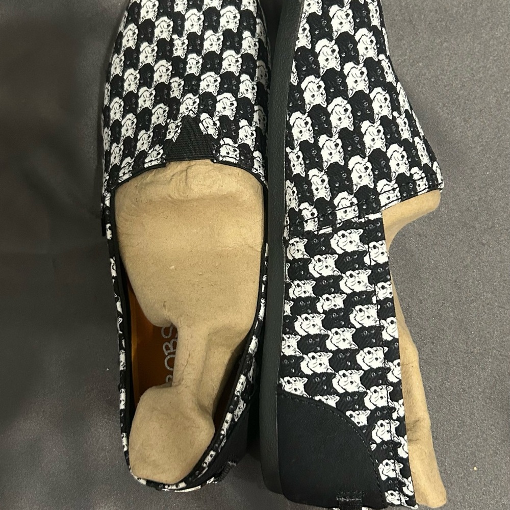 BOBS from Skechers Black and White Patterned Flats